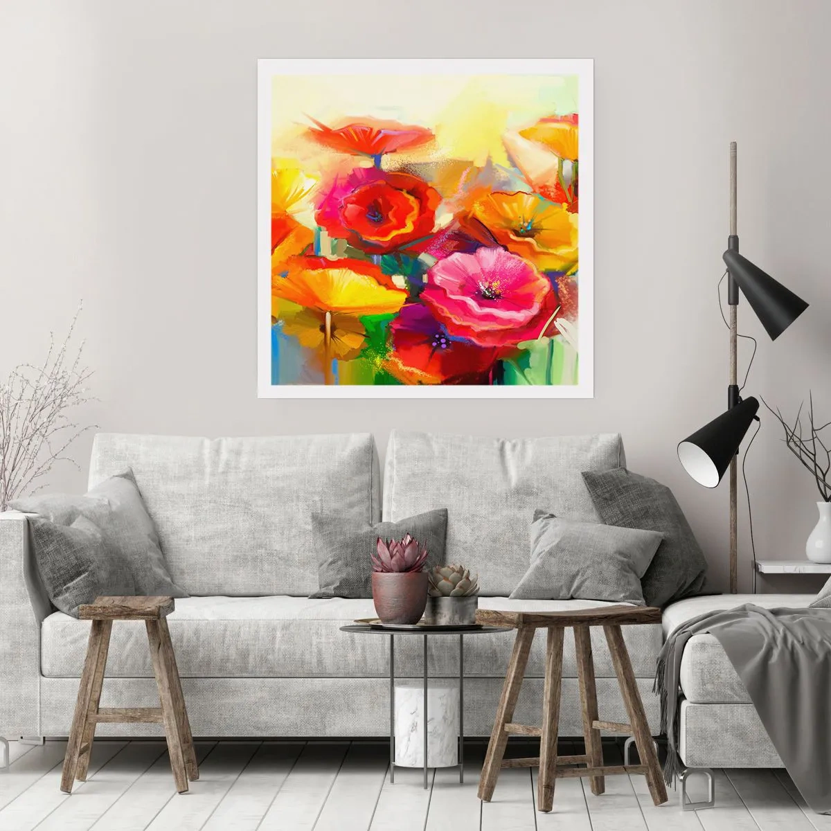 Poster - Nicht nur rot - 60x60 cm