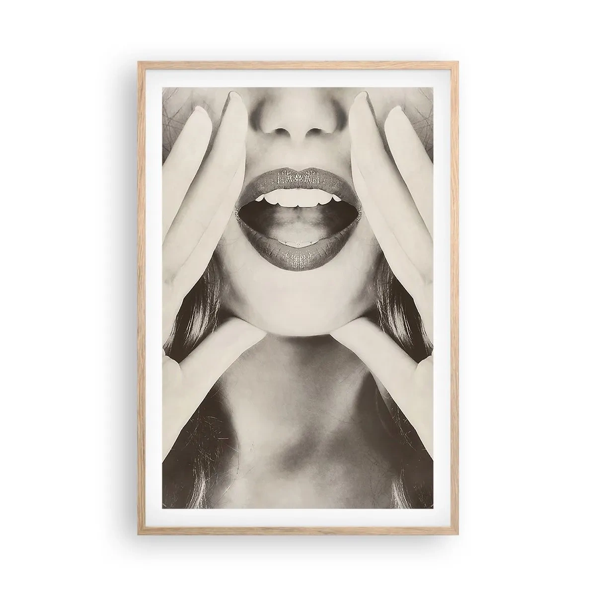 Poster in einem Rahmen aus heller Eiche - Ich komme schon! - 61x91 cm