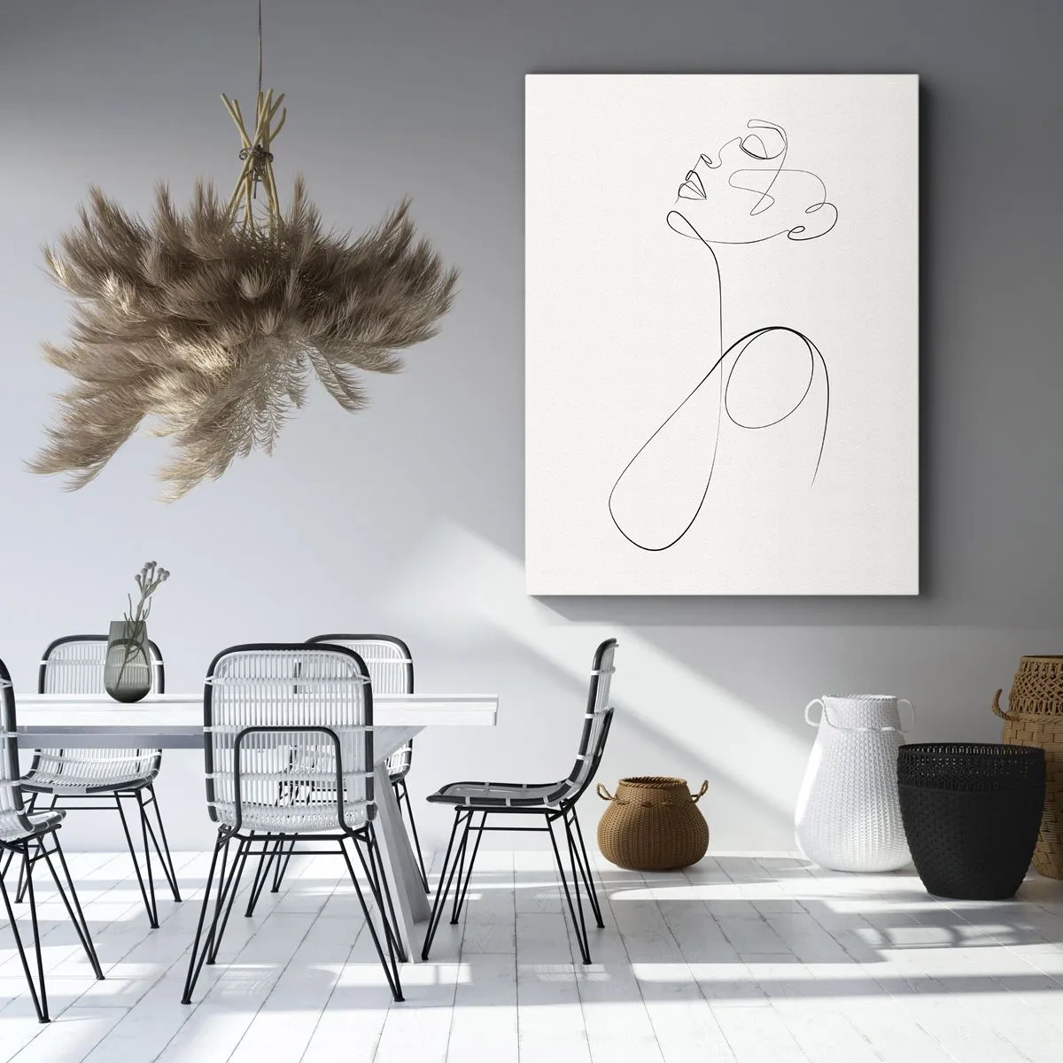 Bild auf Leinwand - Leinwandbild - Versunken in Träumen - 55x100 cm