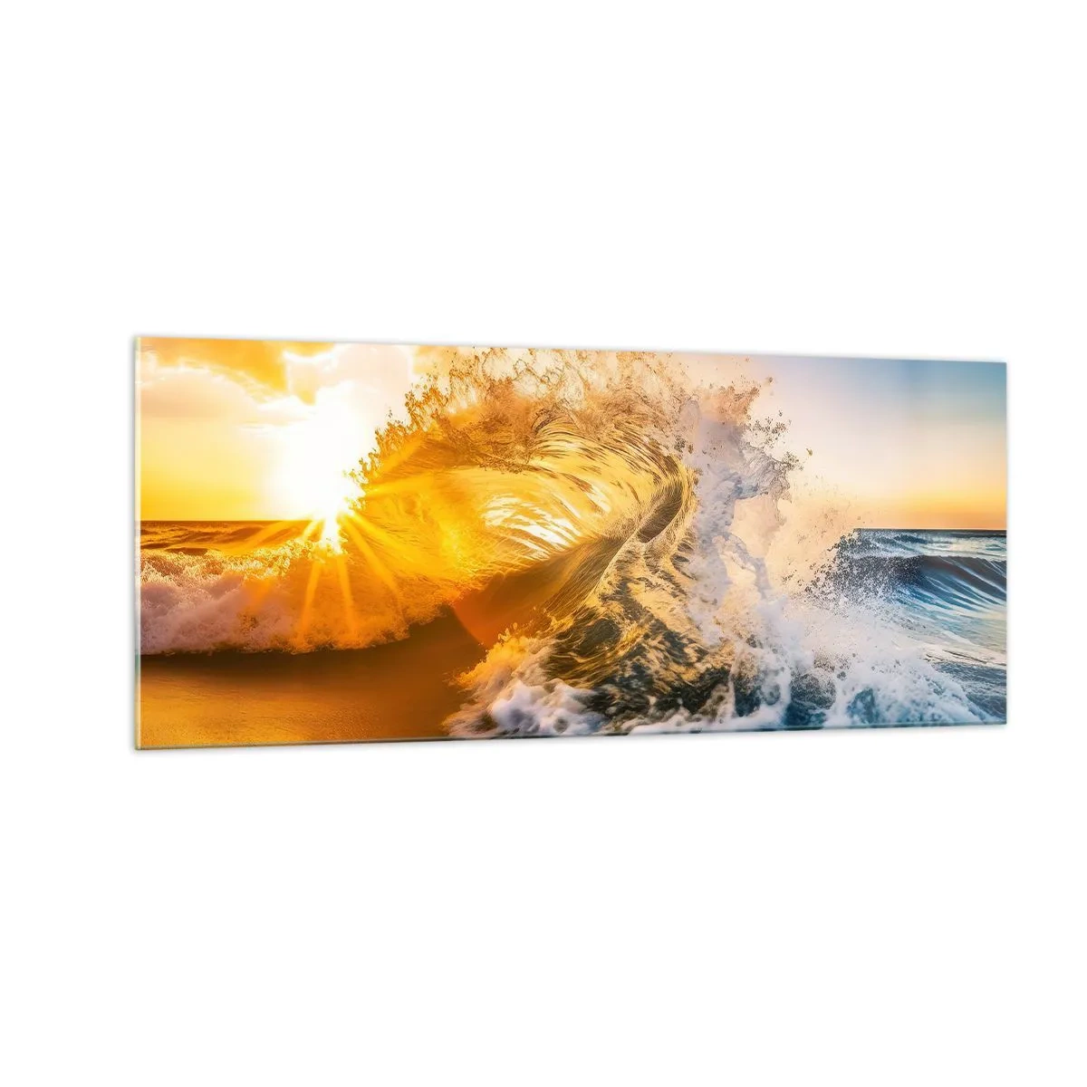 Glasbild - Bild auf glas - Spaß im Sand - 100x40 cm