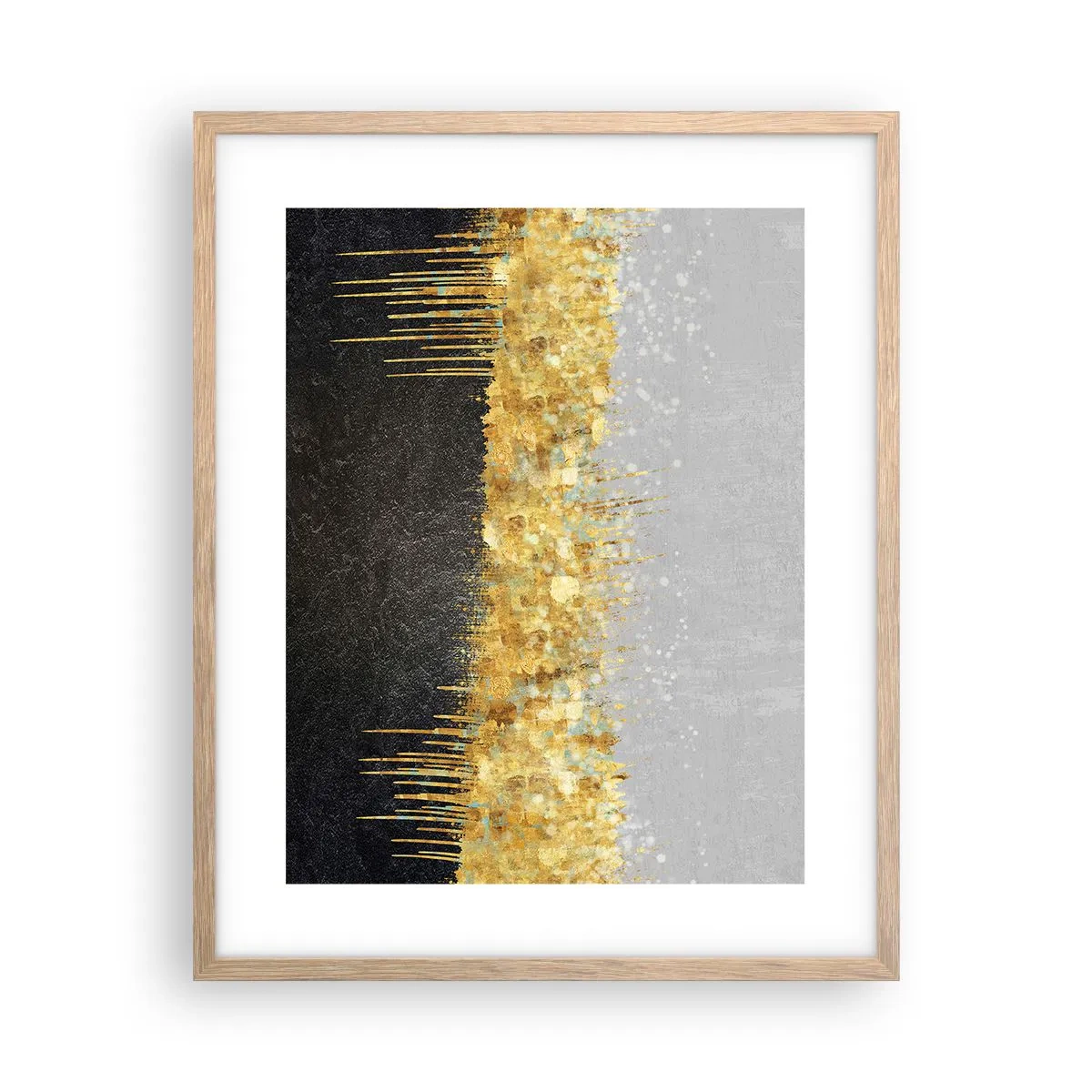 Poster in einem Rahmen aus heller Eiche - Nach innen und nach oben - 40x50 cm