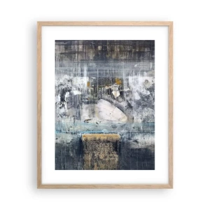 Poster in einem Rahmen aus heller Eiche - Wie auf Eis, wie nach Dezember - 40x50 cm