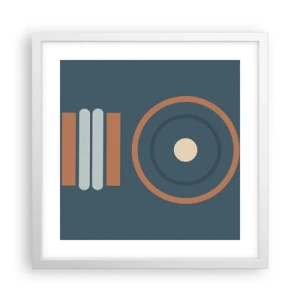 Poster in einem weißen Rahmen - Das Wesen der Dinge - 40x40 cm