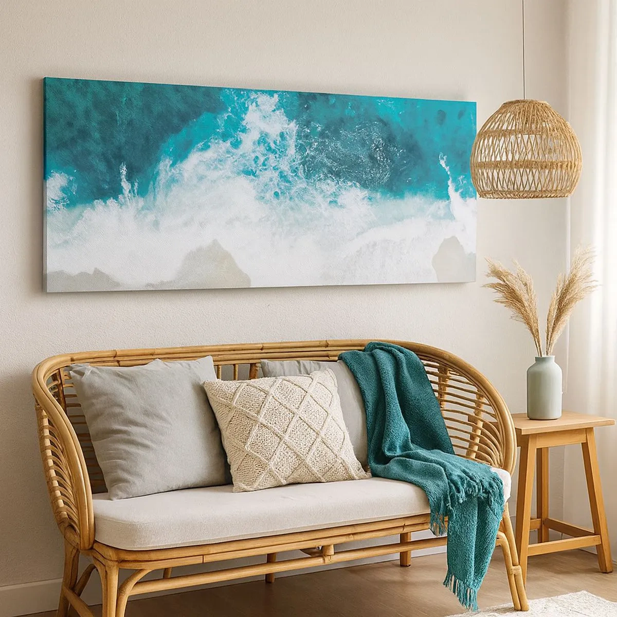 Bild auf Leinwand - Leinwandbild - Natürliche Liebkosung - 100x40 cm