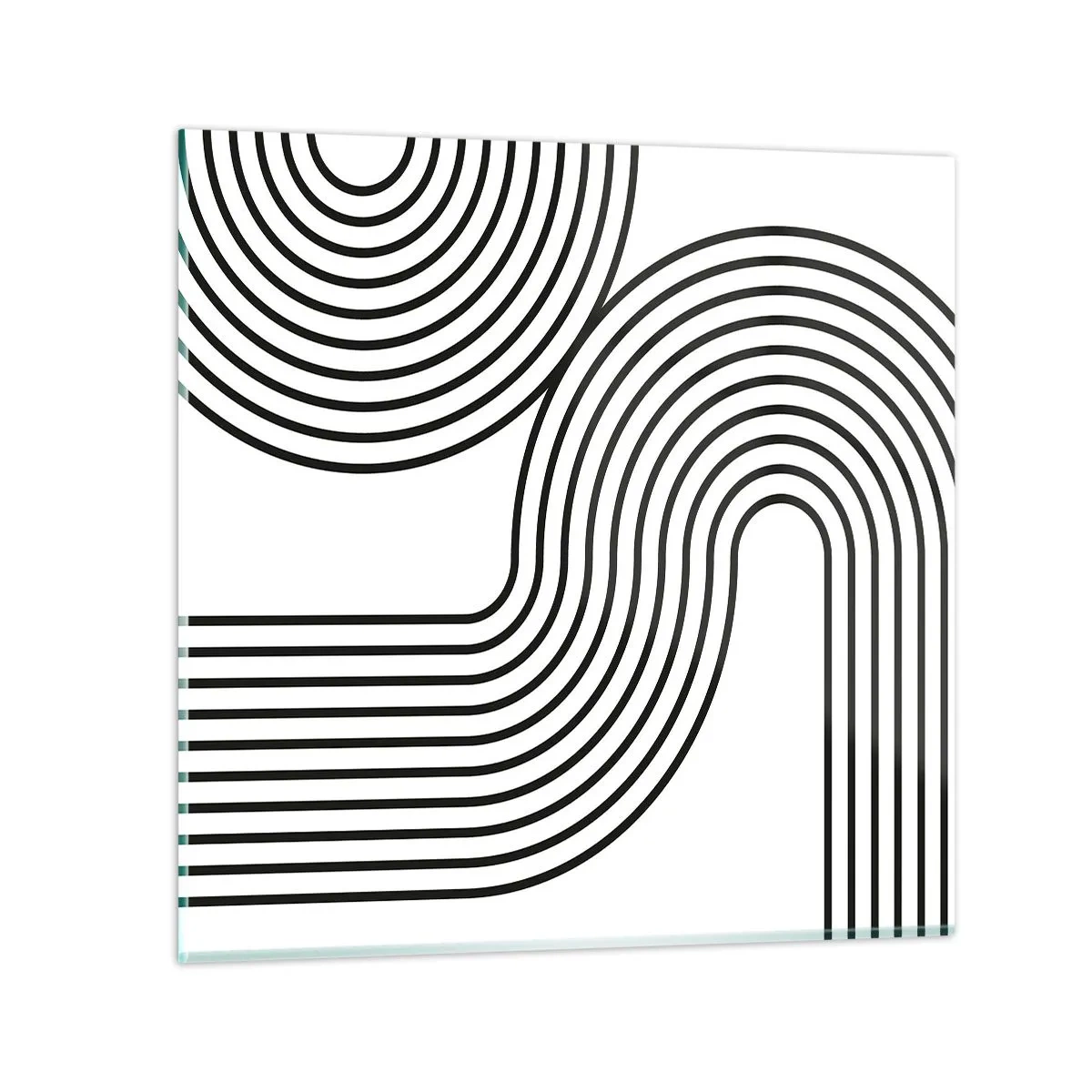 Glasbild - Bild auf glas - An der Kurve - 70x70 cm