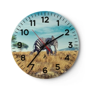 Wanduhr - Glasuhr - Grau ist nicht mehr in Mode - 40x40 cm