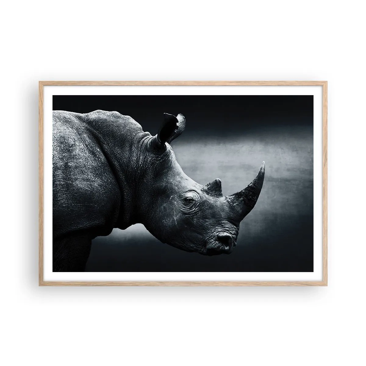 Poster in einem Rahmen aus heller Eiche - Richtiges Profil - 100x70 cm