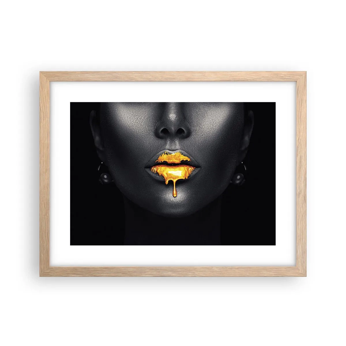 Poster in einem Rahmen aus heller Eiche - Goldmaul - 40x30 cm