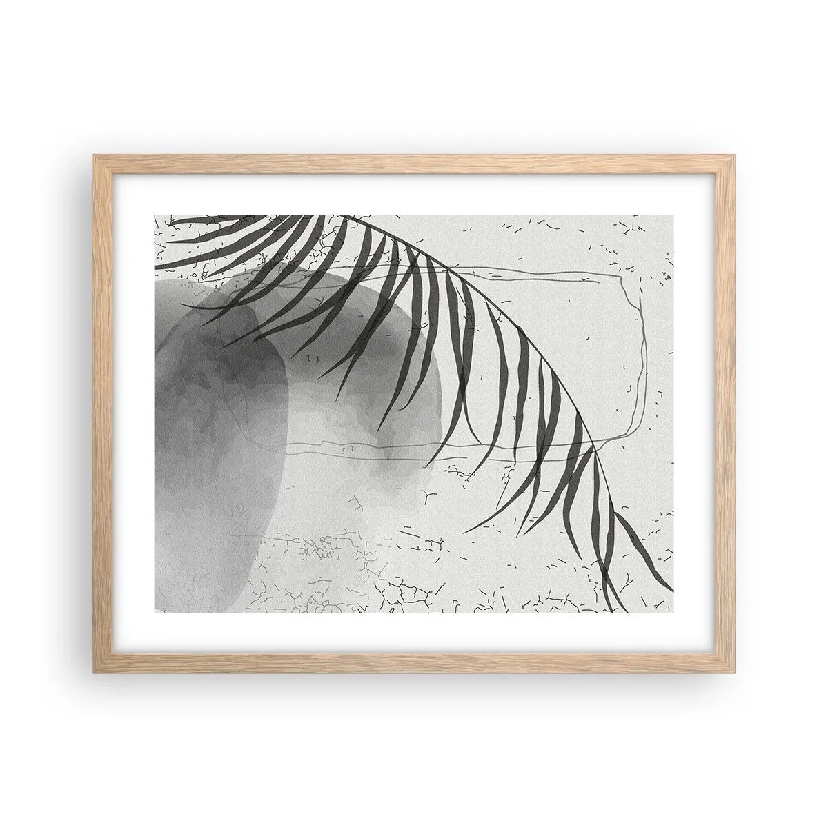 Poster in einem Rahmen aus heller Eiche - Subtile Exotik der Natur - 50x40 cm