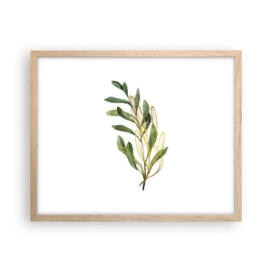 Poster in einem Rahmen aus heller Eiche - Alles was gut ist - 50x40 cm