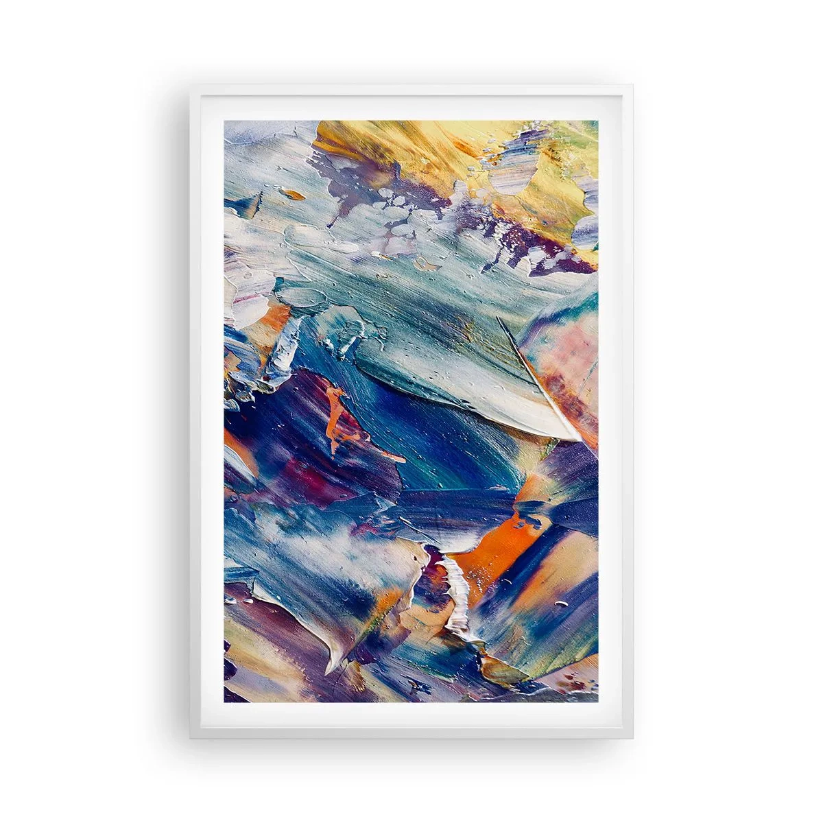 Poster in einem weißen Rahmen - Farbverwirrung - 61x91 cm