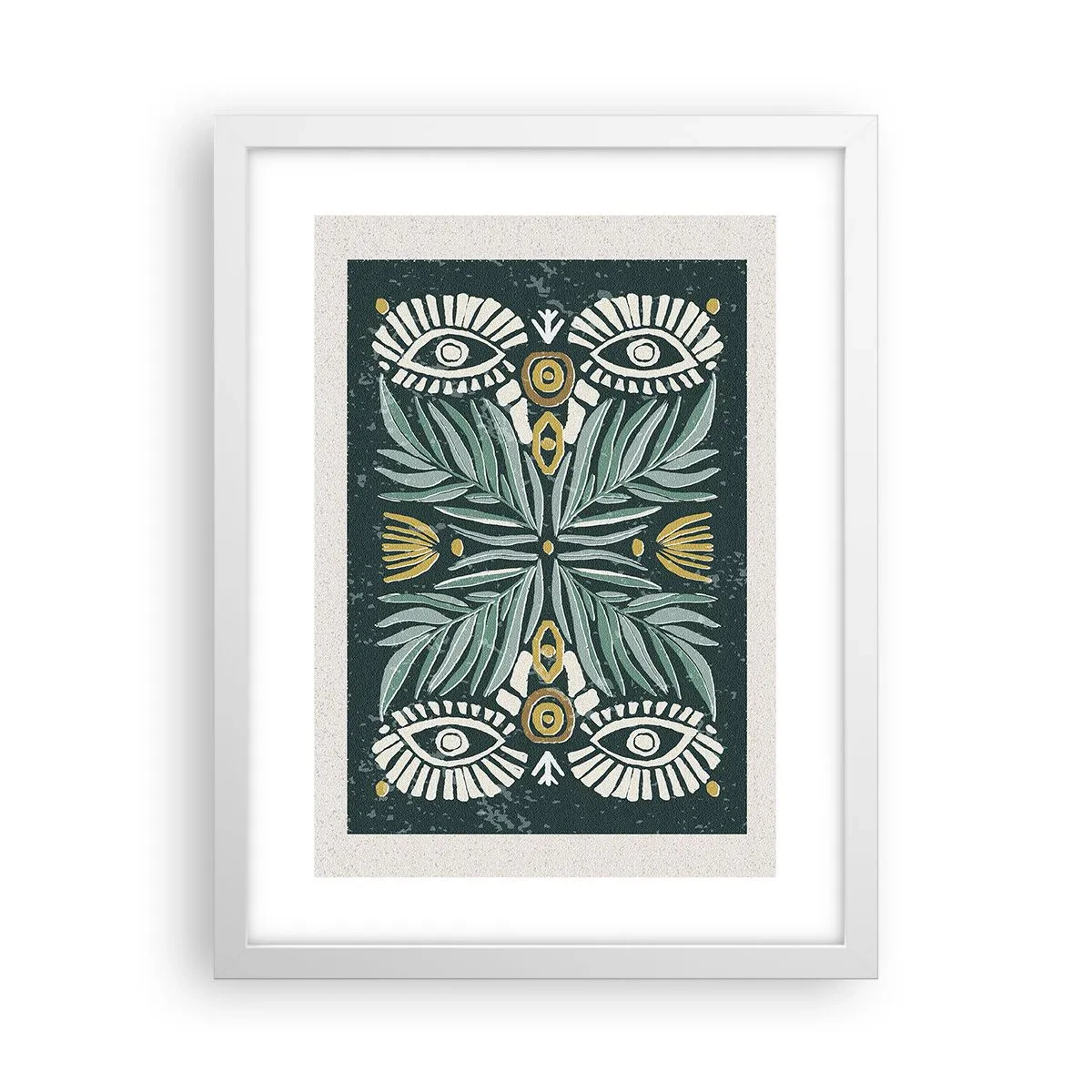 Poster in einem weißen Rahmen - Wie ein Volksausschnitt - 30x40 cm