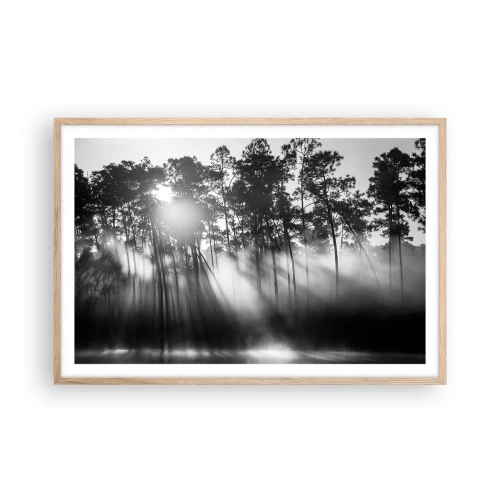 Poster in einem Rahmen aus heller Eiche - Unaufhaltsame Sonne - 91x61 cm