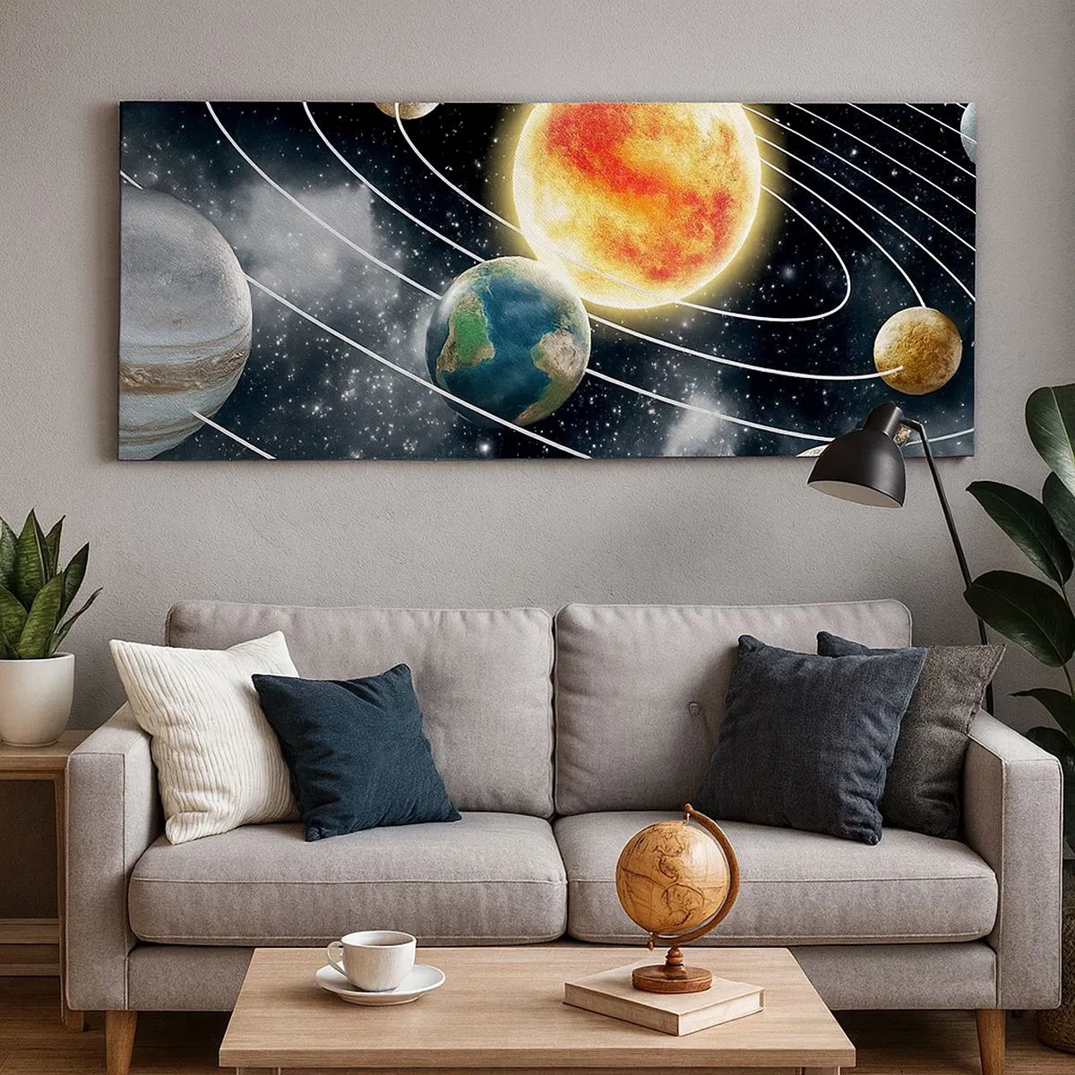Bild auf Leinwand - Leinwandbild - Kosmischer Tanz - 100x40 cm