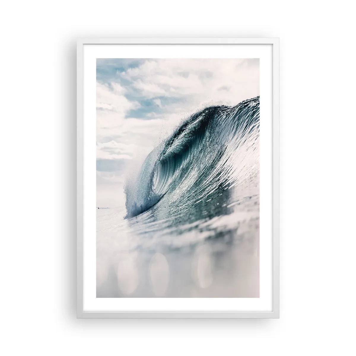 Poster in einem weißen Rahmen - Wasserspitze - 50x70 cm