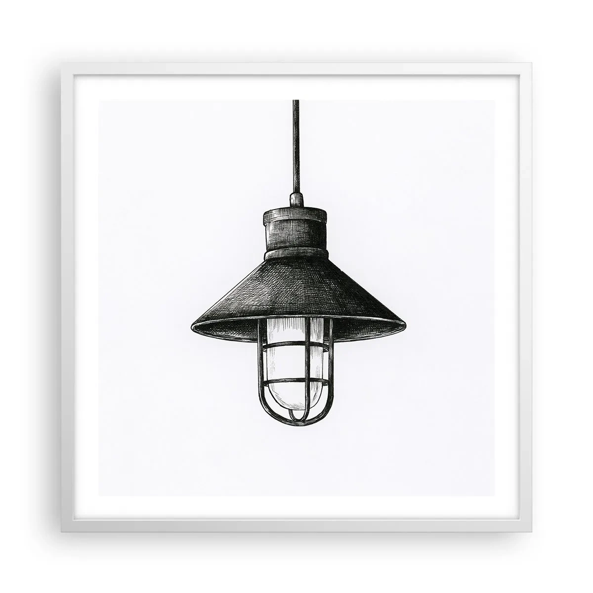 Poster in einem weißen Rahmen - Wie vor Jahren… - 60x60 cm