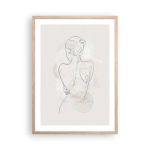 Poster in einem Rahmen aus heller Eiche - Wie ein sensibles Instrument - 50x70 cm