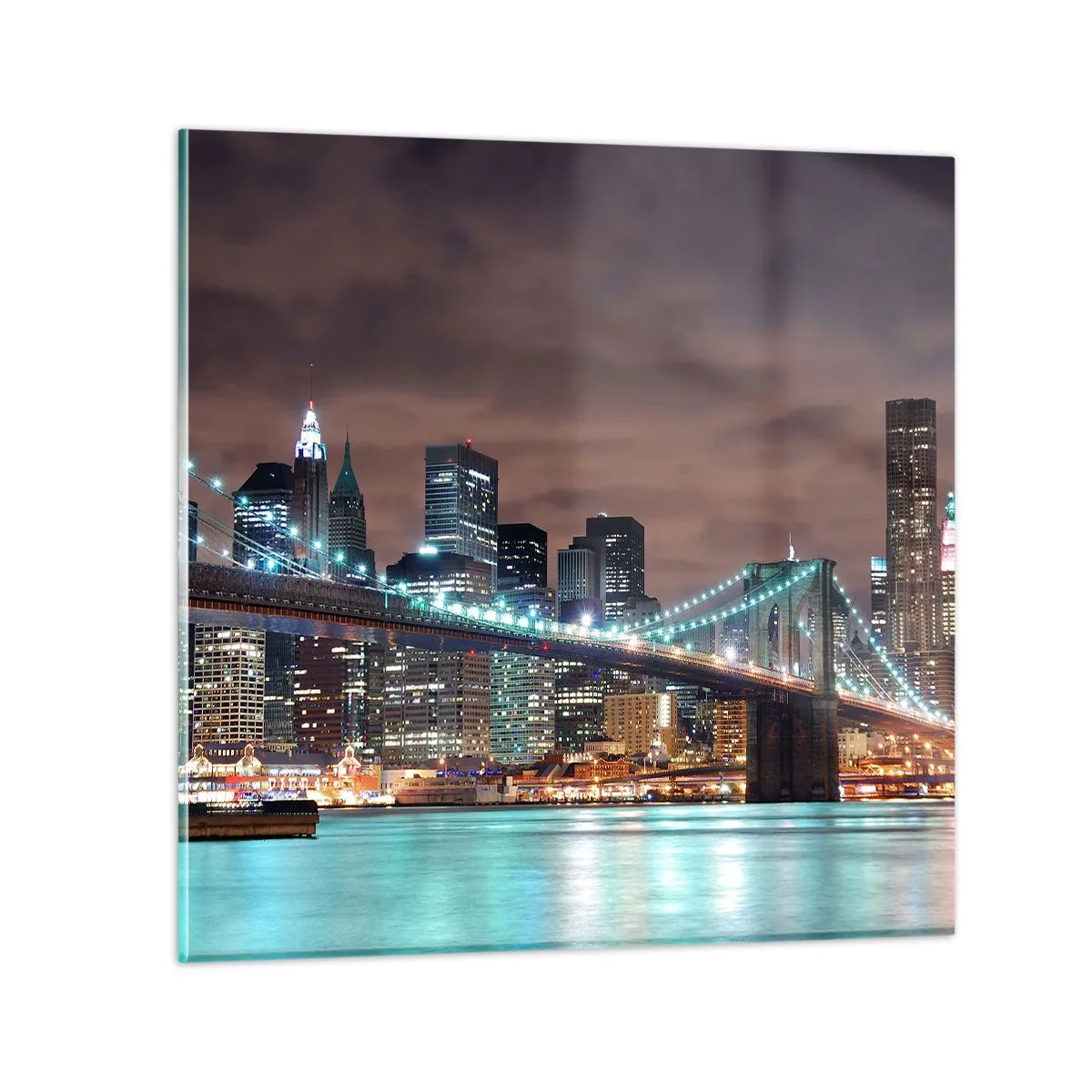 Glasbild - Bild auf glas - Lichter der Großstadt - 70x70 cm