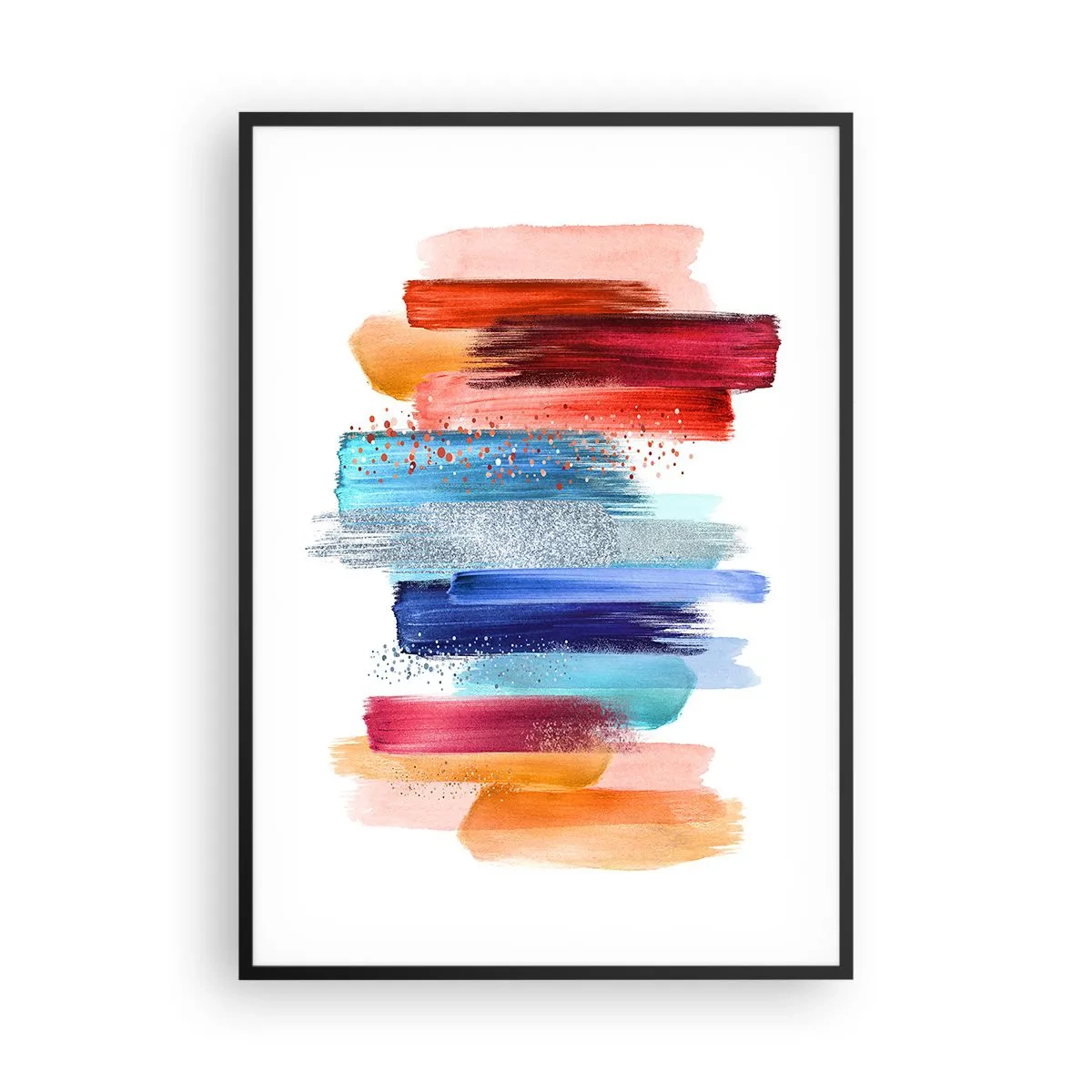 Poster in einem schwarzem Rahmen - Auf und ab - 70x100 cm