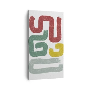 Bild auf Leinwand - Leinwandbild - In einer unbekannten Sprache - 45x80 cm