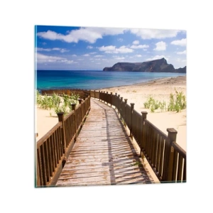 Glasbild - Bild auf glas - Bring mich zu den glücklichen Inseln - 70x70 cm