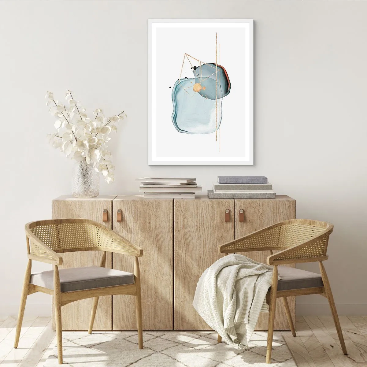 Poster in einem weißen Rahmen - Eine Studie über Tropfen - 61x91 cm