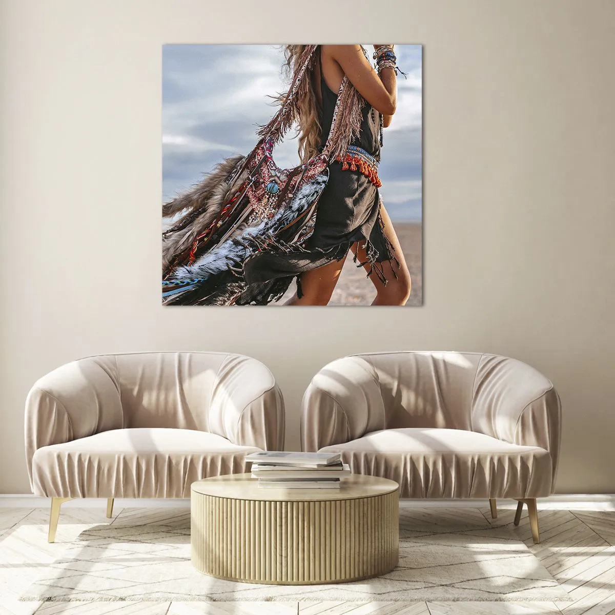 Glasbild - Bild auf glas - Das Mädchen des Schamanen - 70x70 cm