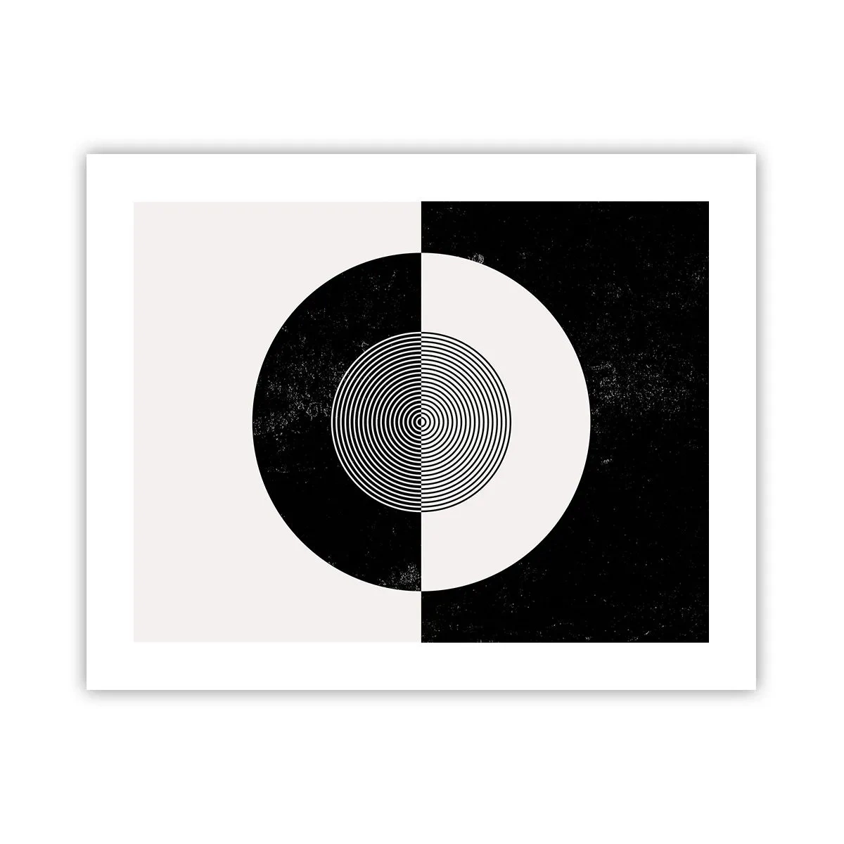 Poster - Harmonie in Schwarz und Weiß - 50x40 cm