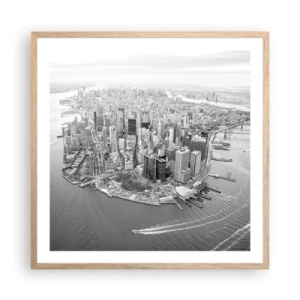 Poster in einem Rahmen aus heller Eiche - Und wie kann es man nicht lieben? - 60x60 cm