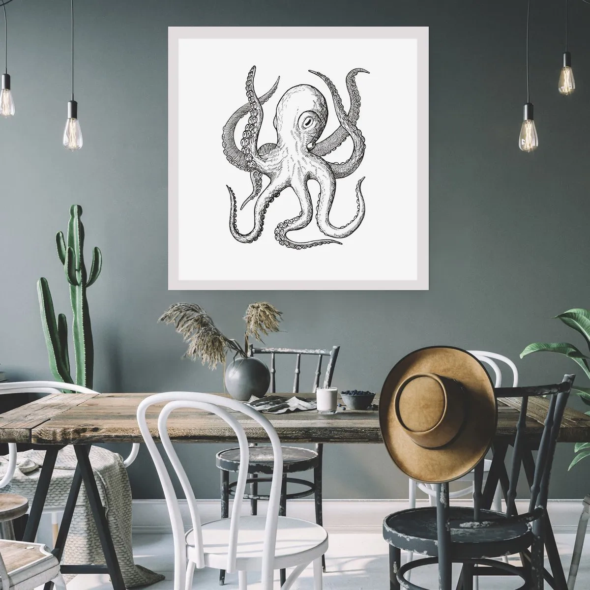 Poster - Mit den Wellen tanzen - 60x60 cm