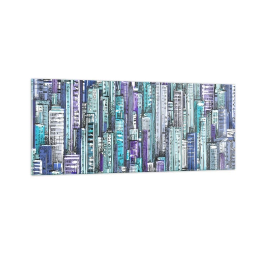 Glasbild - Bild auf glas - Bläulich von dem Himmel - 100x40 cm