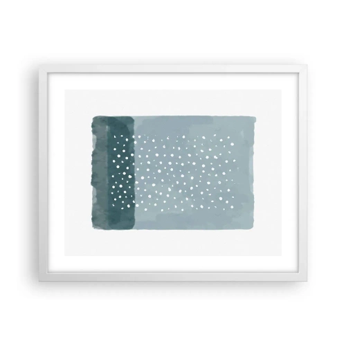 Poster in einem weißen Rahmen - Auf Blau gewachsen - 50x40 cm