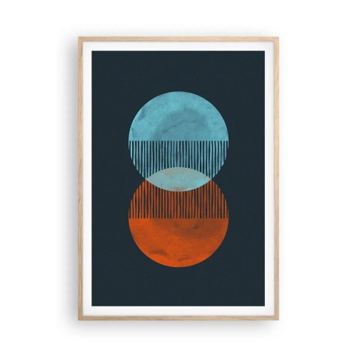 Poster in einem Rahmen aus heller Eiche - Astronomische Fantasie - 70x100 cm