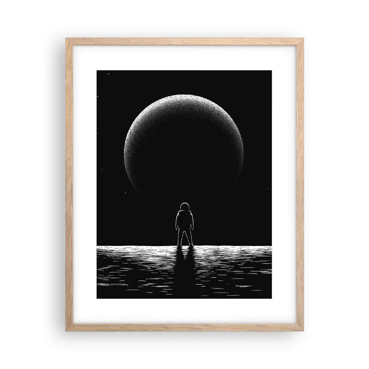 Poster in einem Rahmen aus heller Eiche - Angesicht zu Angesicht - 40x50 cm