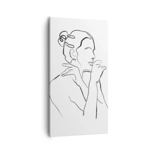 Bild auf Leinwand - Leinwandbild - Akt: ein sinnliches Geheimnis - 55x100 cm