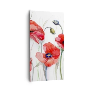 Bild auf Leinwand - Leinwandbild - Polnische Blumen - 65x120 cm