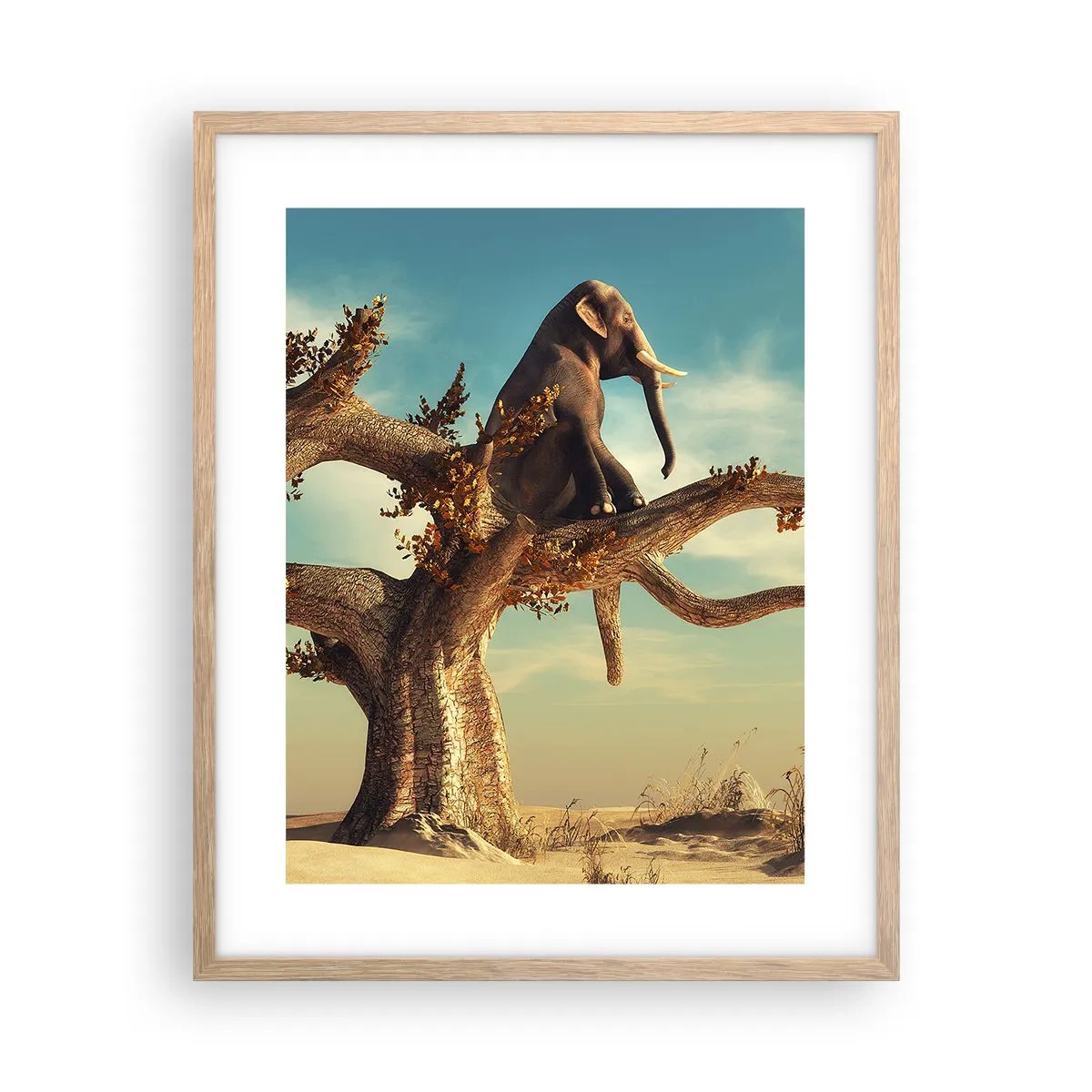 Poster in einem Rahmen aus heller Eiche - Ein neuer Standpunkt - 40x50 cm