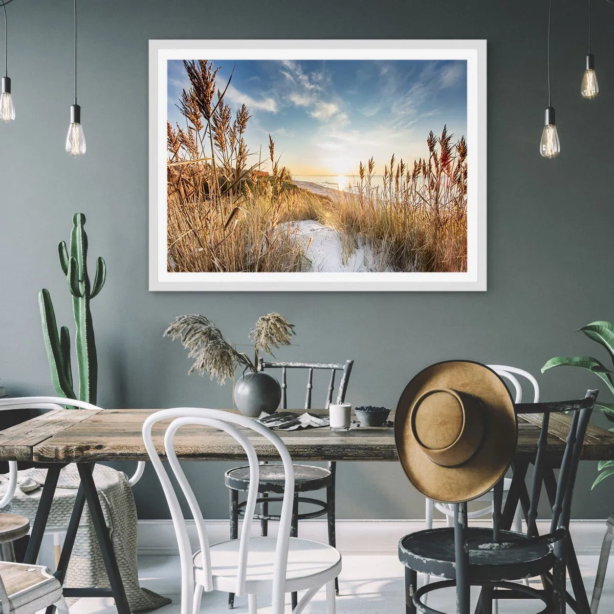 Poster in einem weißen Rahmen - Nordstrand - 100x70 cm