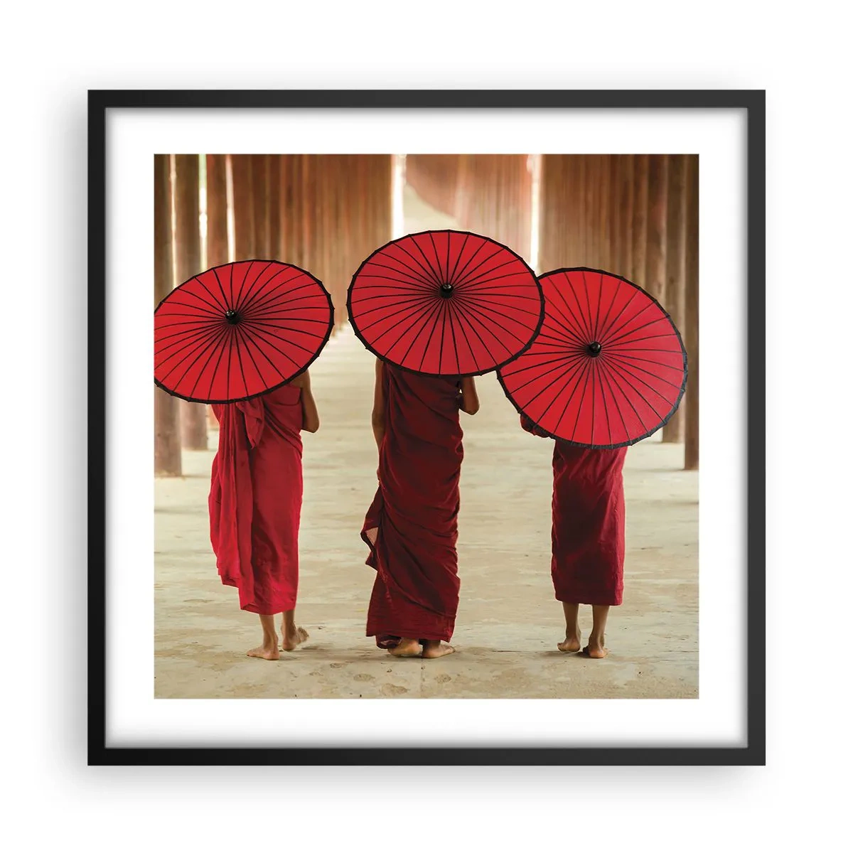 Poster in einem schwarzem Rahmen - Auf dem Weg ins Reine Land - 50x50 cm