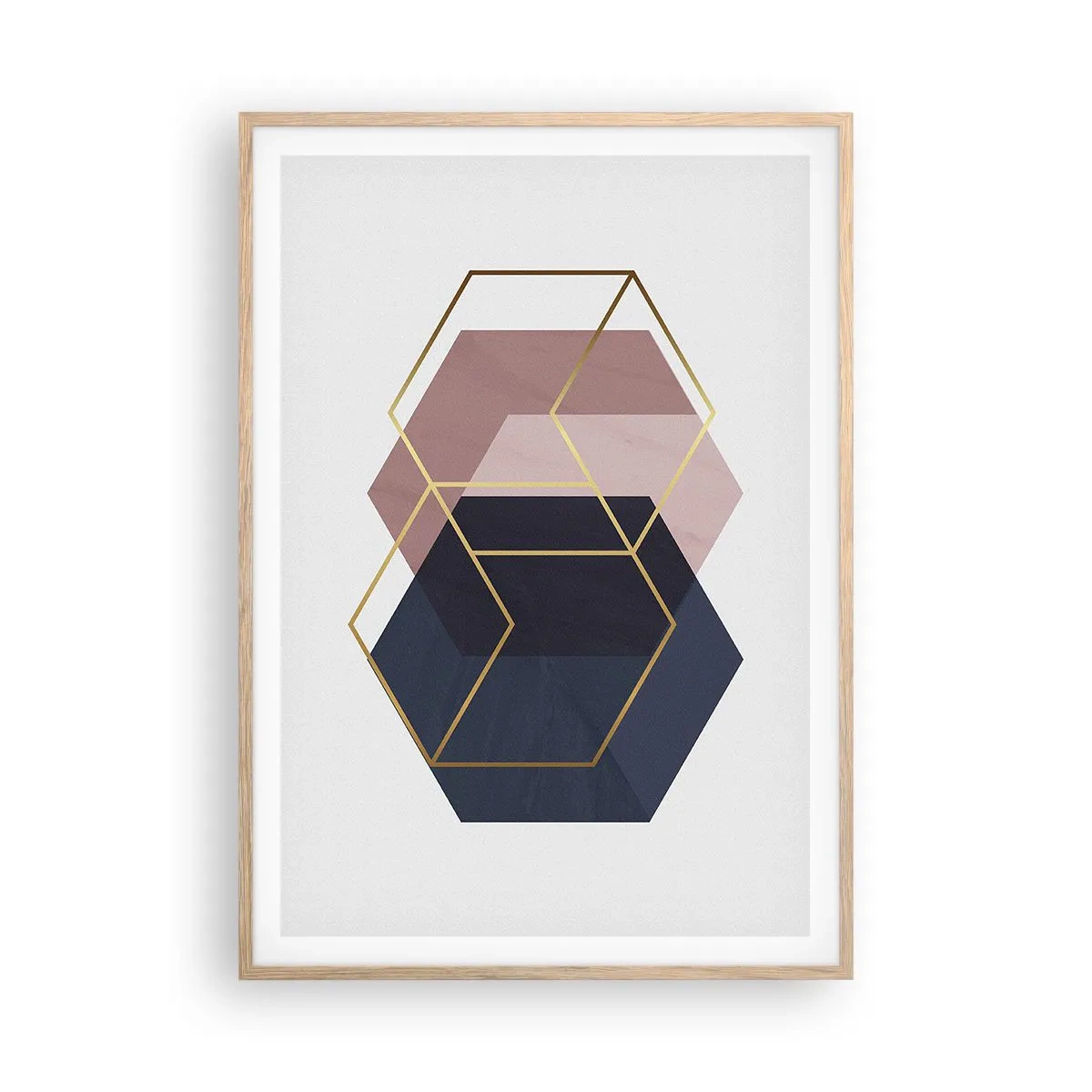 Poster in einem Rahmen aus heller Eiche - Die Kraft der Einfachheit - 70x100 cm