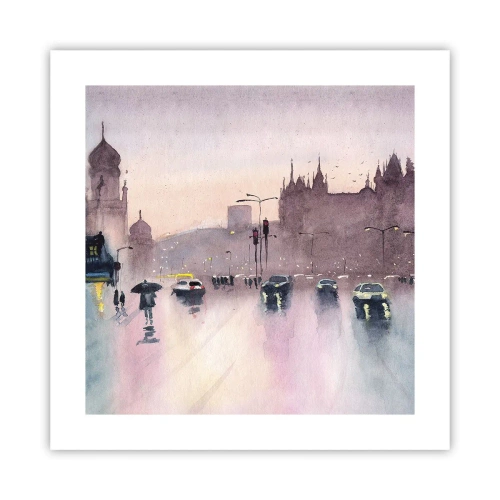 Poster - Im regnerischen Dunst - 40x40 cm