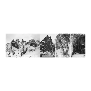 Fototapeten Muster Selbstklebend Deluxe Sticker - Gefährlicher Granitgrat - Landschaft, Berge, Alpen - 100x30 cm