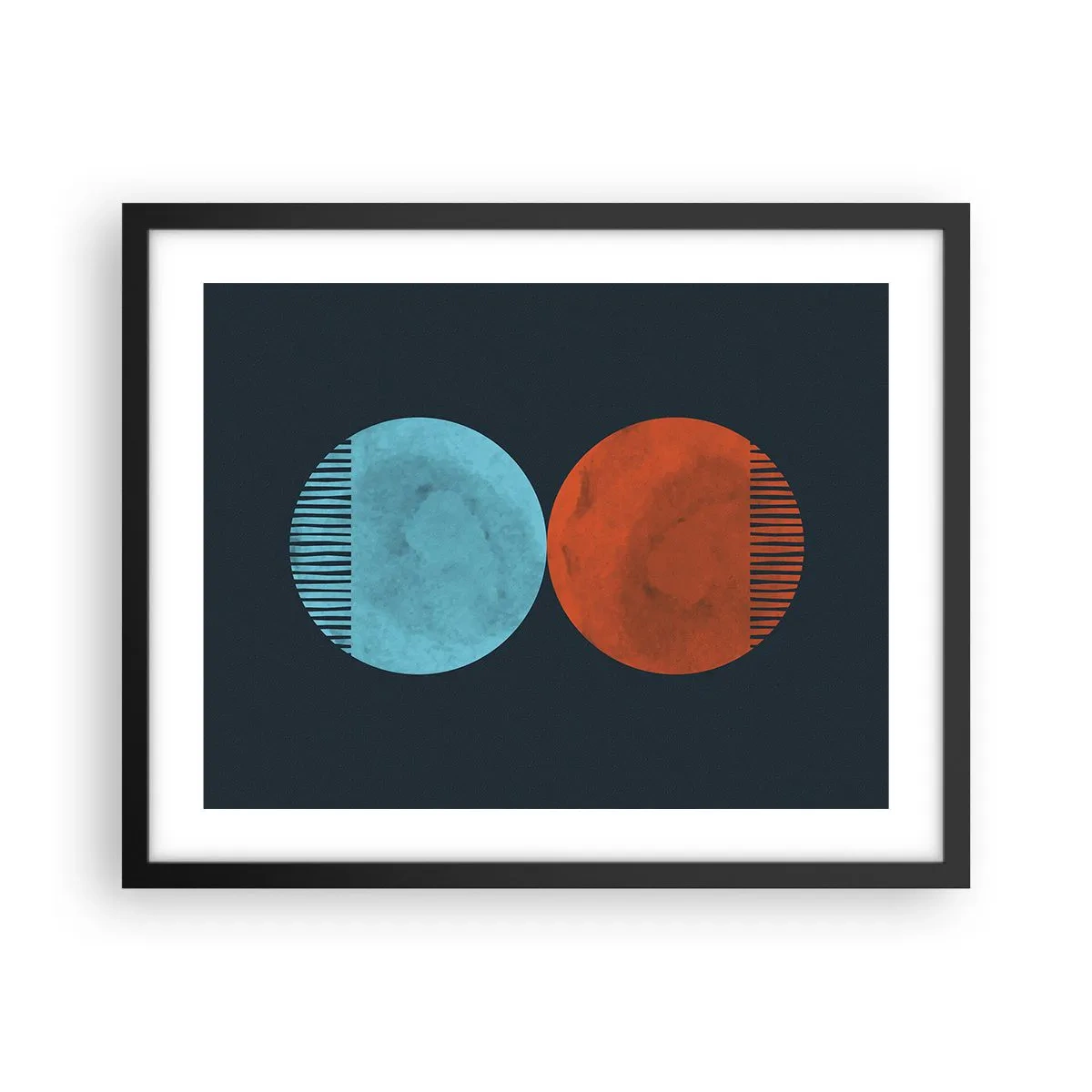 Poster in einem schwarzem Rahmen - Nur Geometrie? - 50x40 cm
