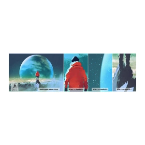 Fototapetenmuster Standard Eco - Entdecker des neuen Landes - Abstraktion, Fantasie, Planet Erde - 100x30 cm