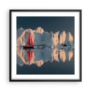 Poster in einem schwarzem Rahmen - Am Rande der Welt - 50x50 cm