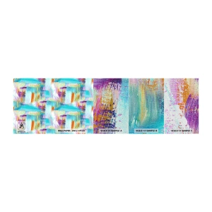 Fototapeten Muster Premium Sand - Fröhlicher Labyrinth-Liner - Abstraktion, Stück, Malerei - 100x30 cm