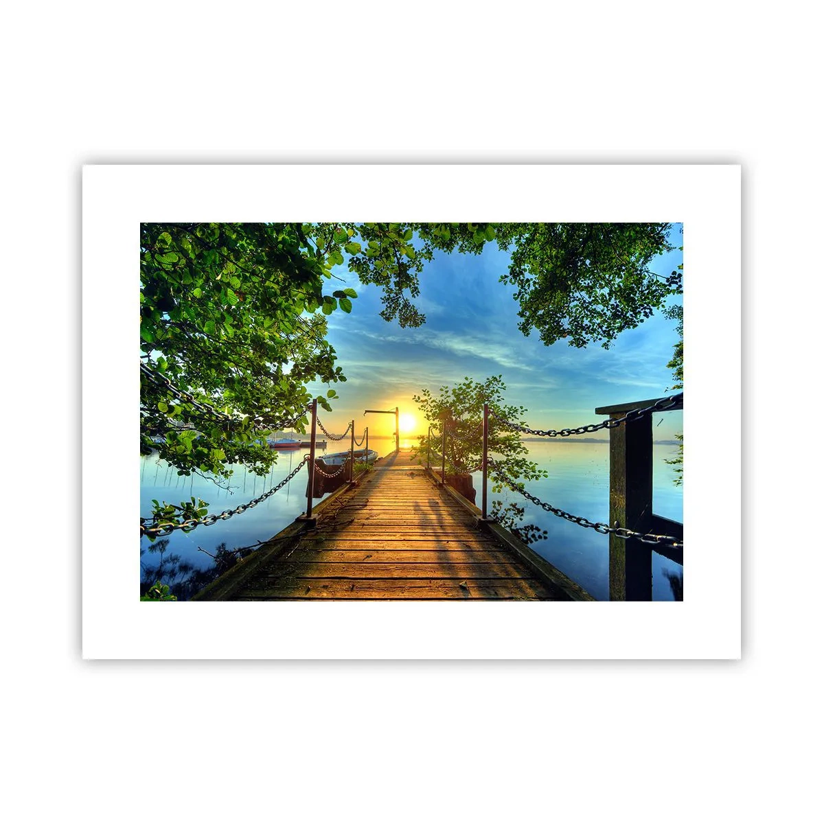 Poster - Westen auf dem Wasser - 40x30 cm