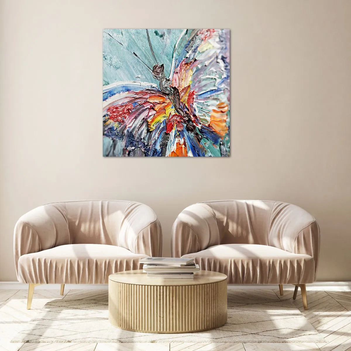 Glasbild - Bild auf glas - Von der Natur gemalt - 40x40 cm