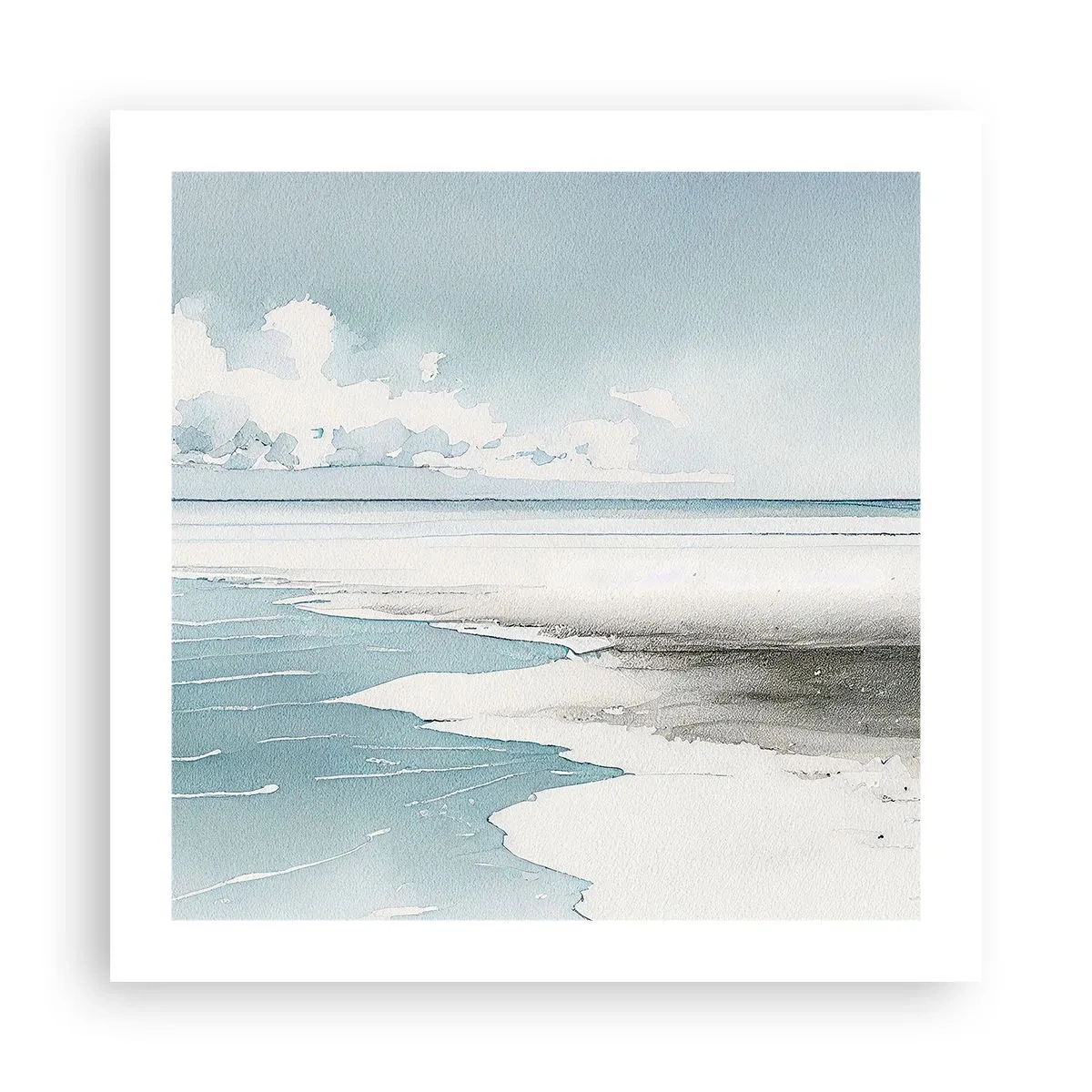 Poster - Sanfte Flut - 50x50 cm