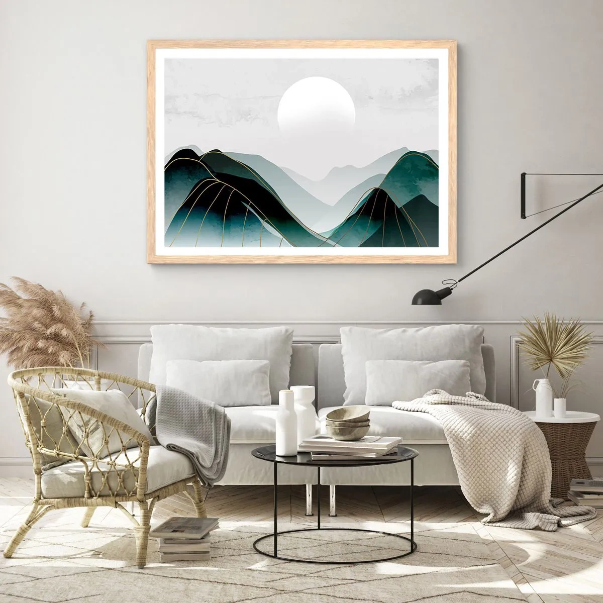 Poster in einem Rahmen aus heller Eiche - In voller Majestät - 50x40 cm